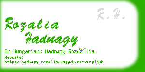 rozalia hadnagy business card